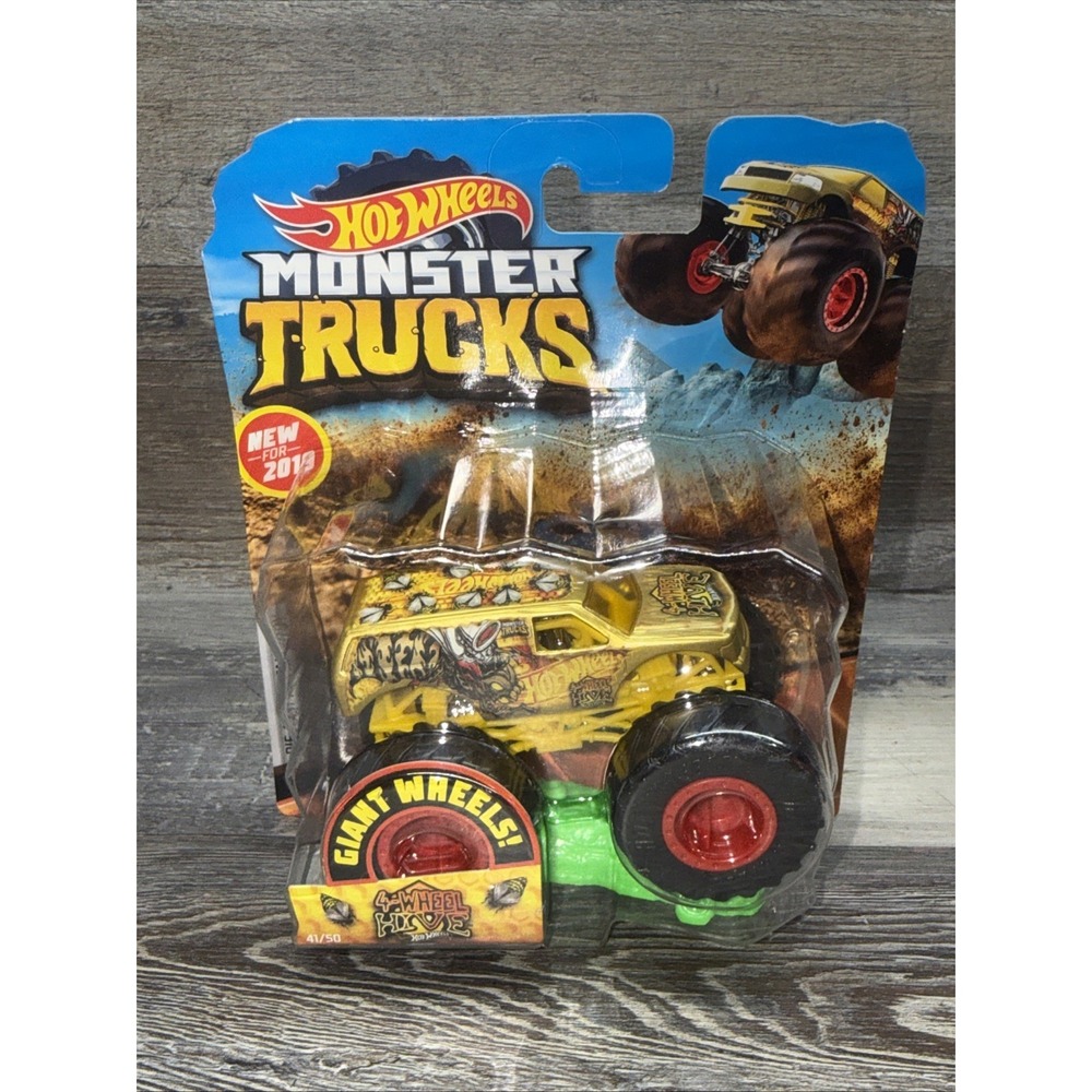 Hot Wheels 4-Wheel Hive Monster Truck # 41/50 new in package new for 2019